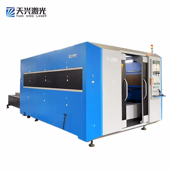 Máquina de corte a laser de fibra, chapa metálica com laser e mesas de troca dupla, máquina de corte a laser para folha de carbono 1500*3000m 1000